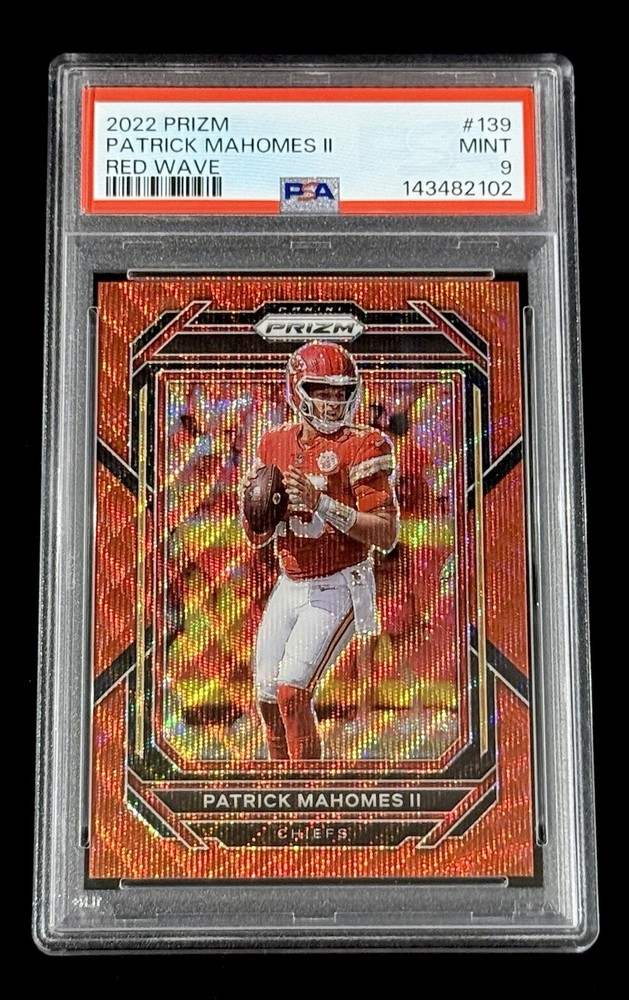 Patrick Mahomes 2022 Panini Prizm Red Wave Prizm #’d/149 PSA 9 MINT