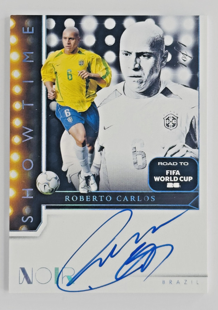 2025-26 Panini Noir World Cup Roberto Carlos Showtime Auto 1/1 Brazil One-of-One
