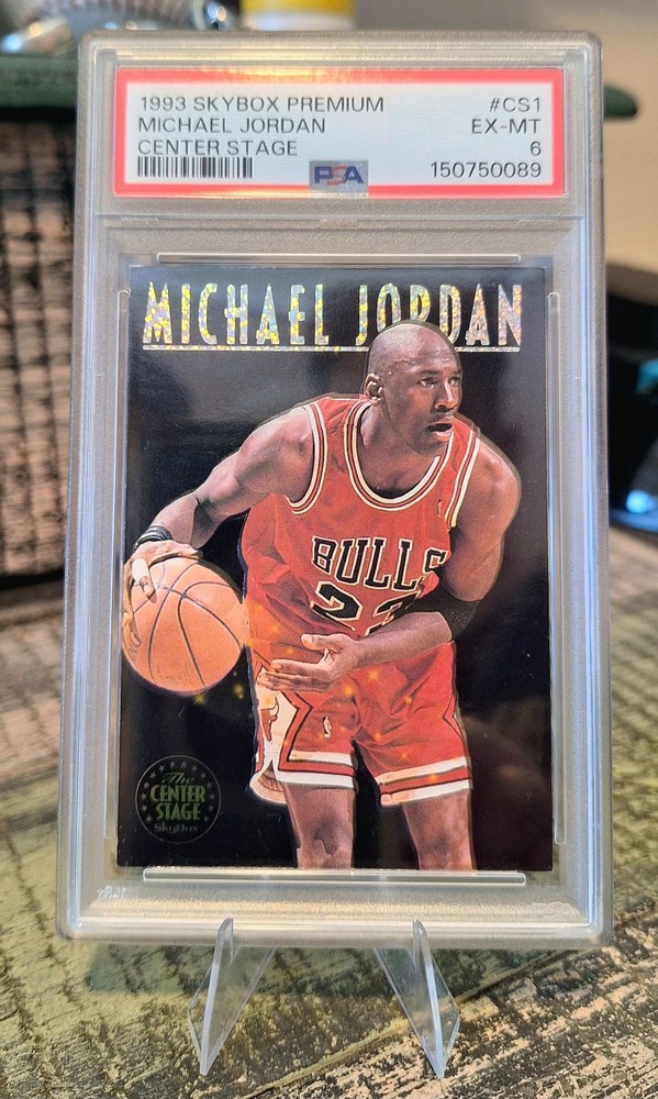 1993 Skybox Premium Michael Jordan Center Stage #CS1 PSA 6 EX-MT