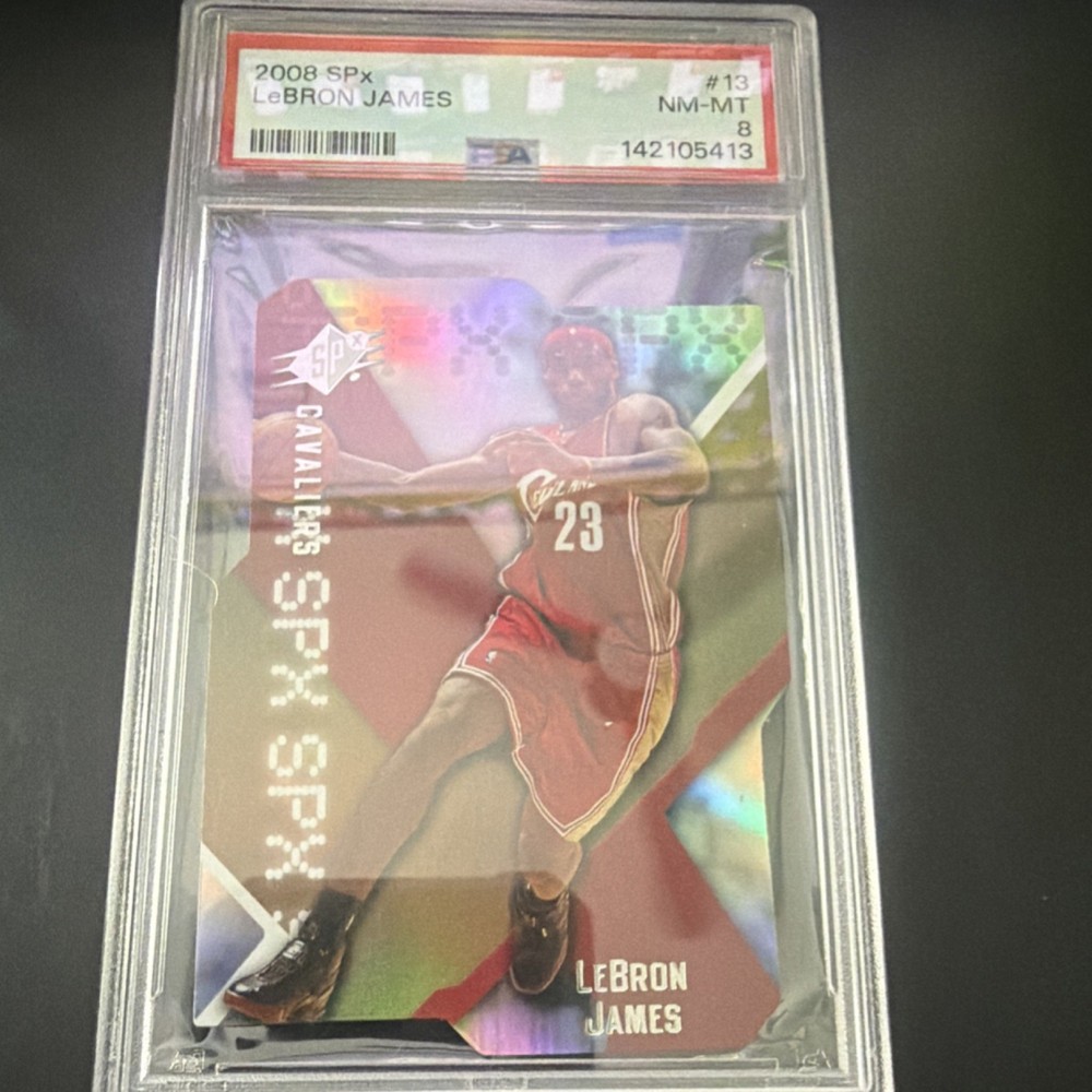 Upper Deck SPx LeBron James #13 Cleveland Cavaliers Base Set PSA 8