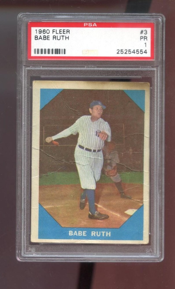 1960 Fleer Greats #3 Babe Ruth PSA 1 Graded Baseball Card MLB