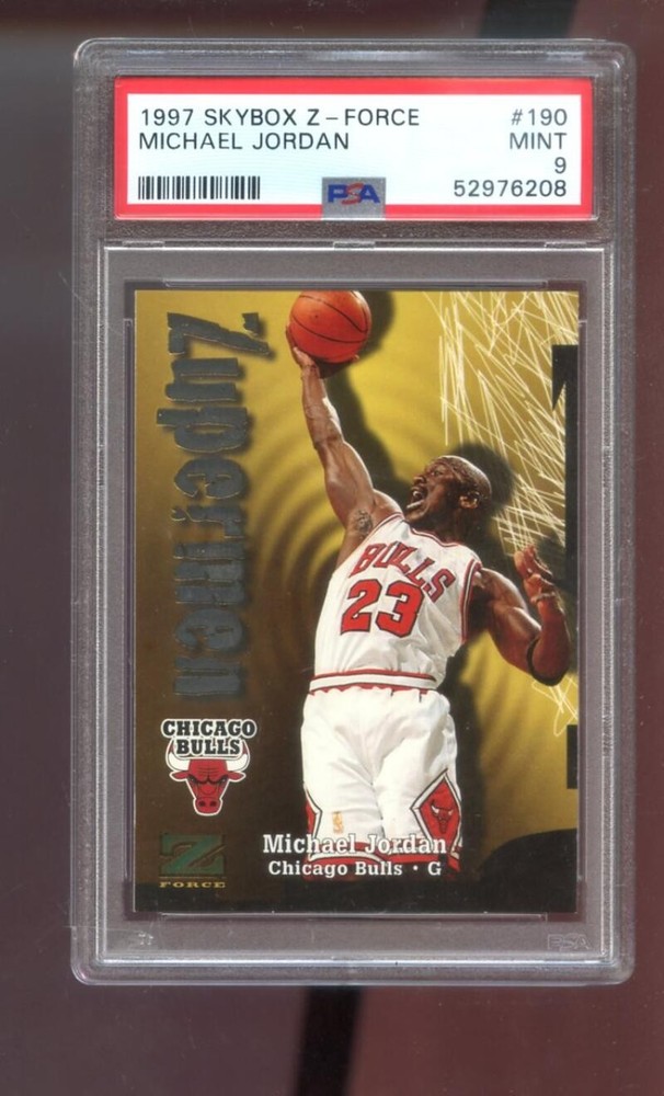 1997-98 Skybox Z-Force #190 Michael Jordan PSA 9 Graded Card NBA ZForce Zupermen