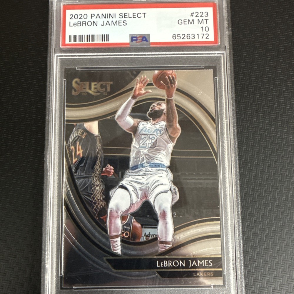 2020-21 Panini Select LeBron James PSA 10 Lakers