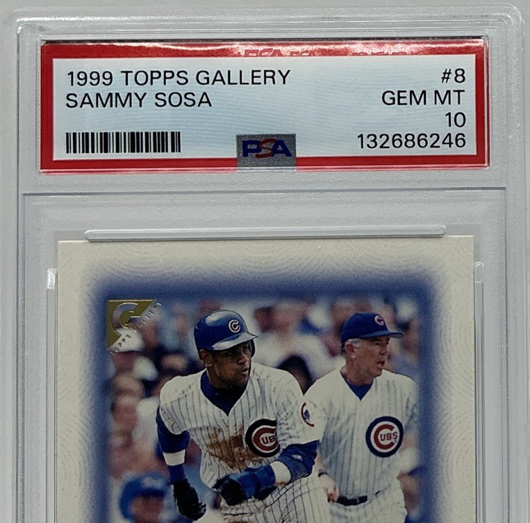 Sammy Sosa PSA 10- 1999 Topps Gallery Portrait - Cubs, “Great Home Run Chase’ view 2
