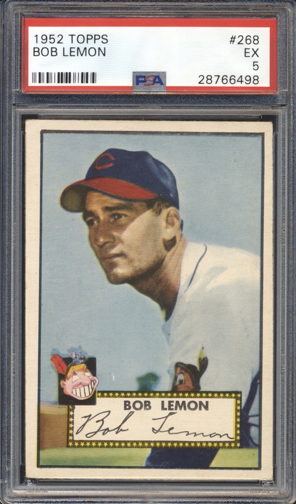 1952 Topps Baseball Bob Lemon #268 PSA 5 CLEVELAND INDIANS EX HOF ( SET BREAK )