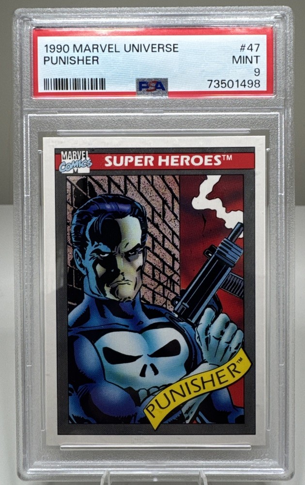 1990 Impel Marvel Universe Super Heroes Punisher #47 Frank Castle 💀 PSA 9 MINT