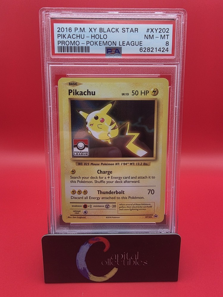 PSA 8 2016 Pokemon XY Black Star Promo #XY202 Pikachu Holo