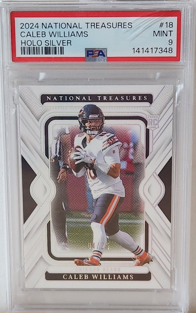 2024 National Treasures Caleb Williams Holo Silver PSA 9 RC #4/25 POP 2