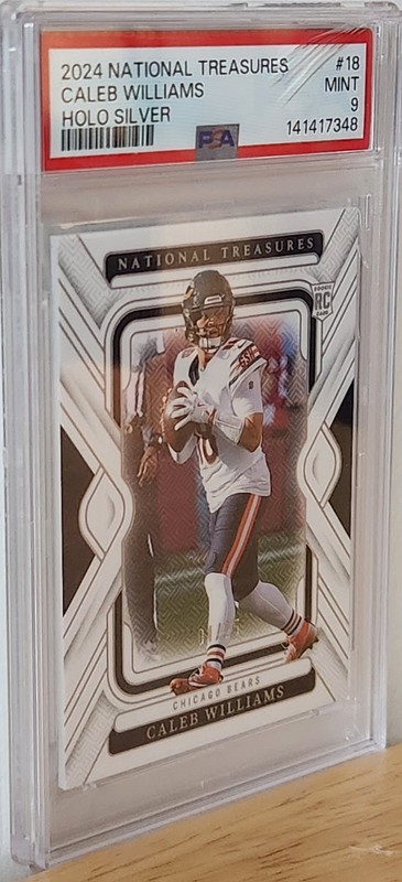 2024 National Treasures Caleb Williams Holo Silver PSA 9 RC #4/25 POP 2 view 2