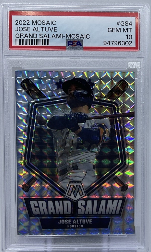 Jose Altuve PSA 10 -2022 Panini Mosaic Grand Salami  -Astros- The Biggest Heart