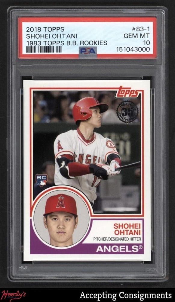 2018 Topps '83 Rookie #831 Shohei Ohtani RC PSA 10 GEM Angels