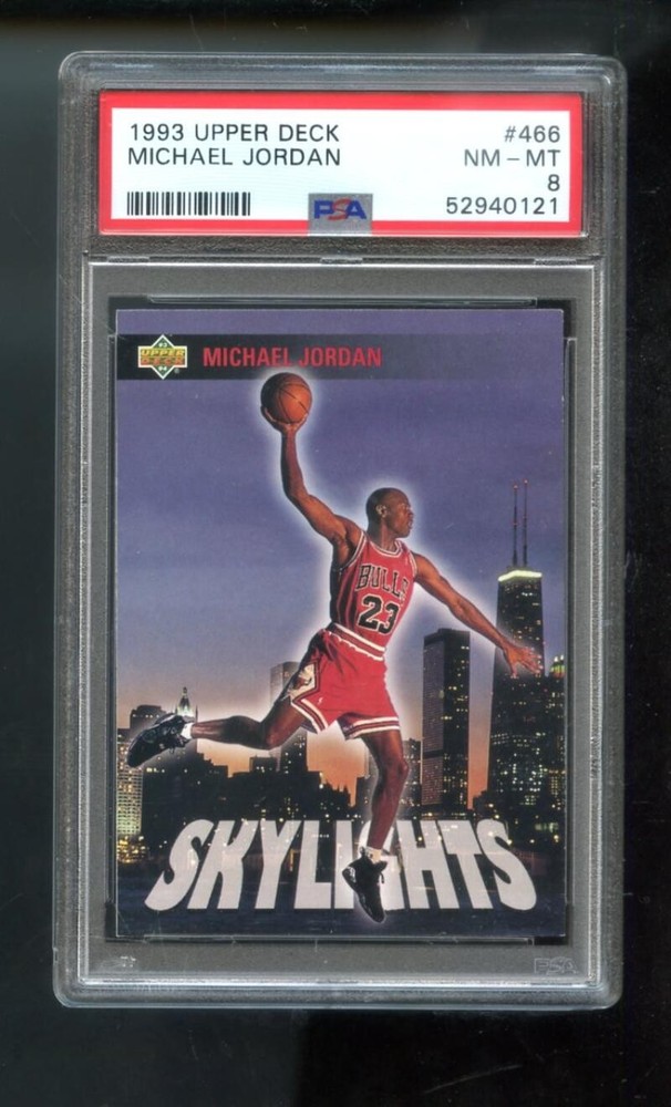 1993-94 Upper Deck 466 Michael Jordan PSA 8 Graded Basketball Card NBA Skylights