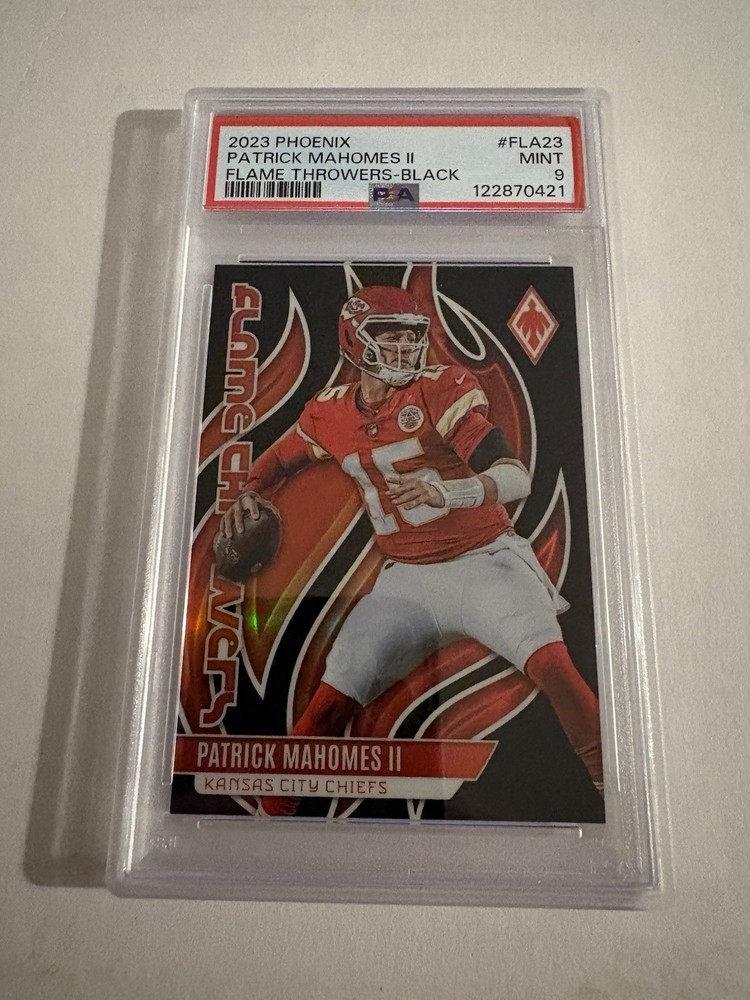 2023 Phoenix Patrick Mahomes Flamethrowers Black #1/10 Kansas City Chiefs PSA 9!