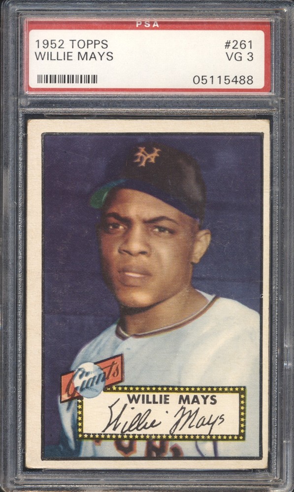 1952 Topps Baseball Willie Mays #261 PSA 3 NEW YORK GIANTS VG HOF  ( SET BREAK )