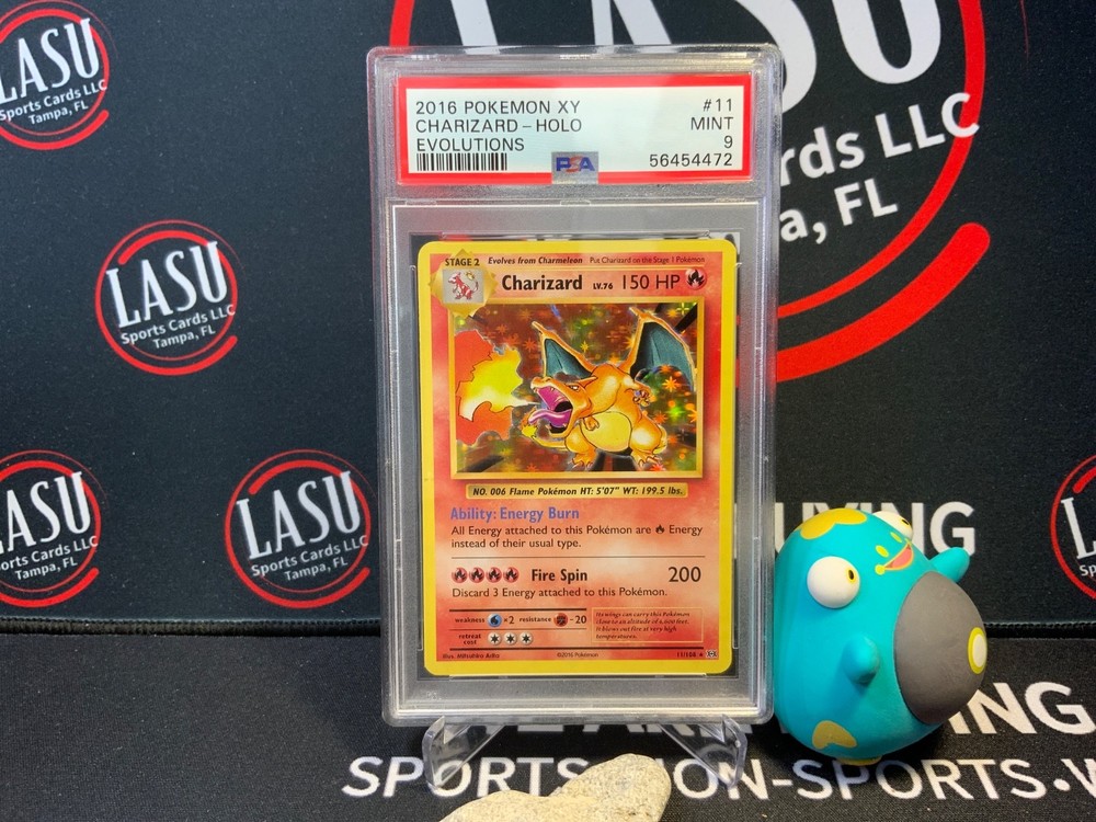 2016 POKEMON XY EVOLUTIONS #11 CHARIZARD-REVERSE FOIL PSA 9