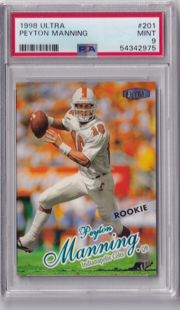 Peyton Manning 1998 Fleer Ultra ROOKIE RC #201 - PSA 9 Mint
