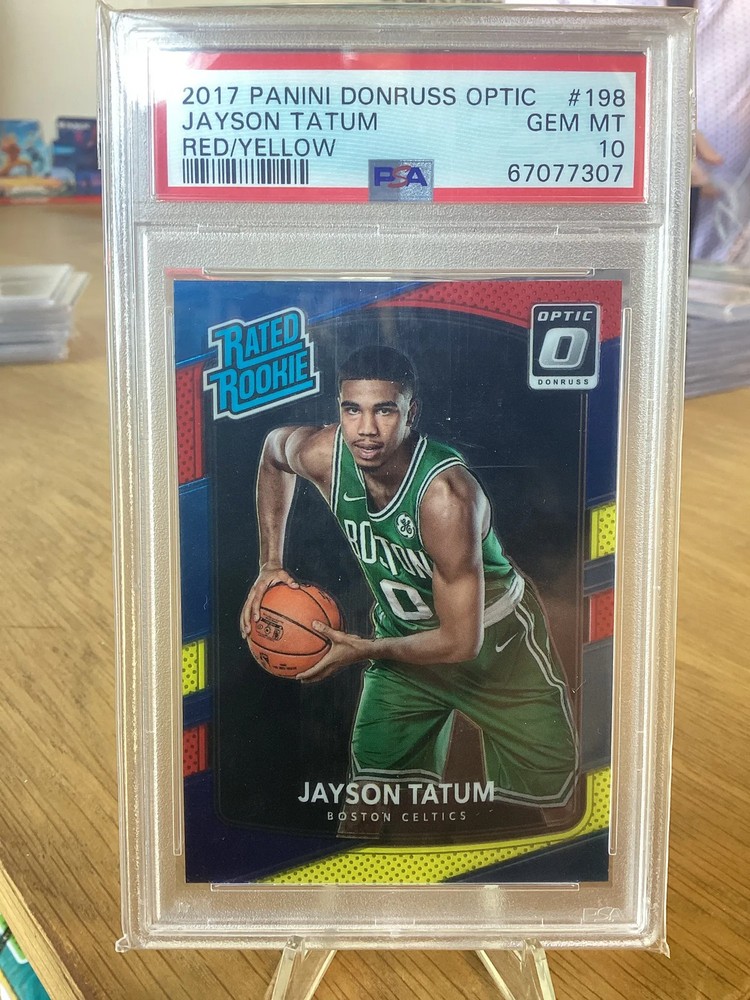 2017 Panini Donruss Optic Jayson Tatum #198 Red Yellow PSA 10