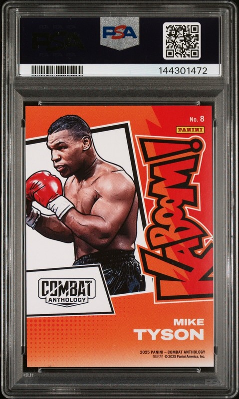 2025 Combat Anthology Mike Tyson KABOOM! #8 *Case Hit* PSA 10 GEM MINT view 2