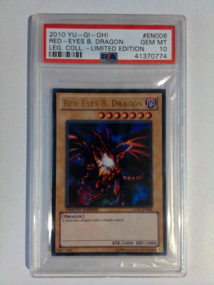 Yu-Gi-Oh Red-Eyes B. Dragon Legendary Collection LC01-EN006 PSA 10 view 1