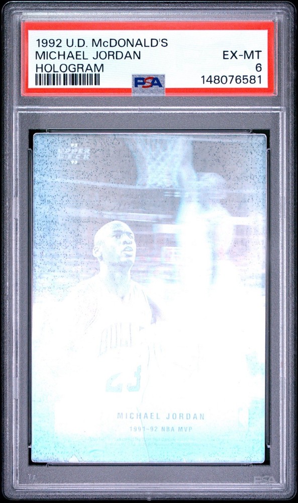 1992 Upper Deck McDonalds Basketball Michael Jordan Hologram PSA 6