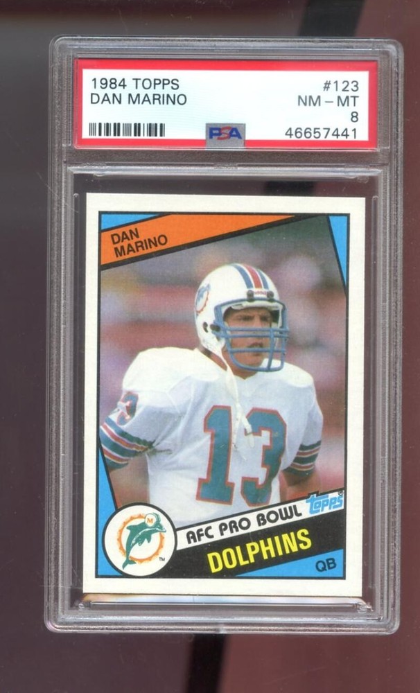 1984 Topps #123 Dan Marino Dolphins RC ROOKIE PSA 8 NM-MT Graded Football Card