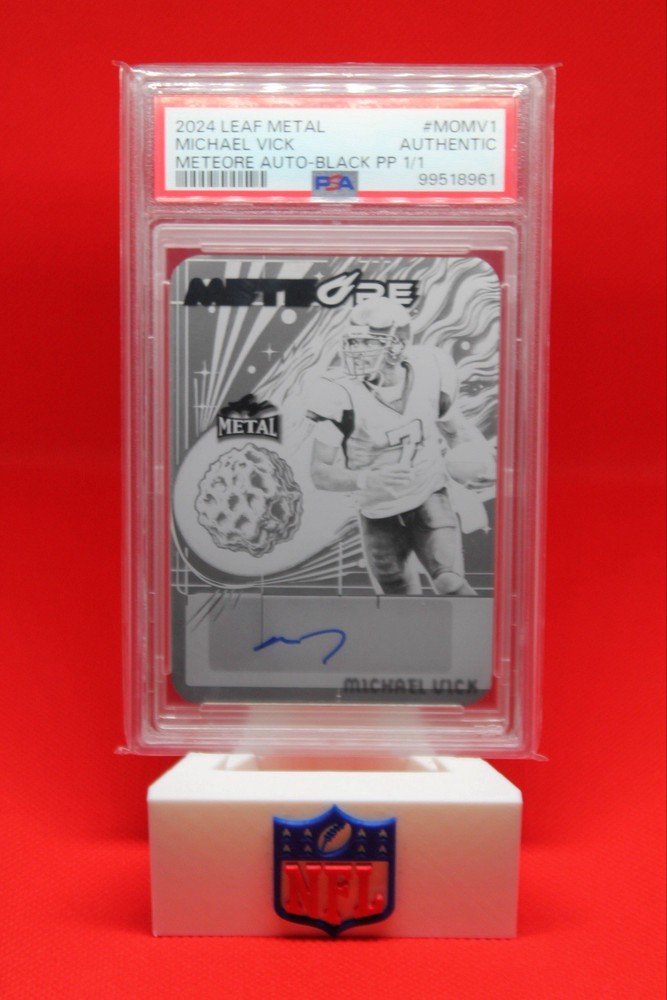 2024 Leaf Metal Auto Michael Vick 1/1 Meteore PSA Authentic Print Plate