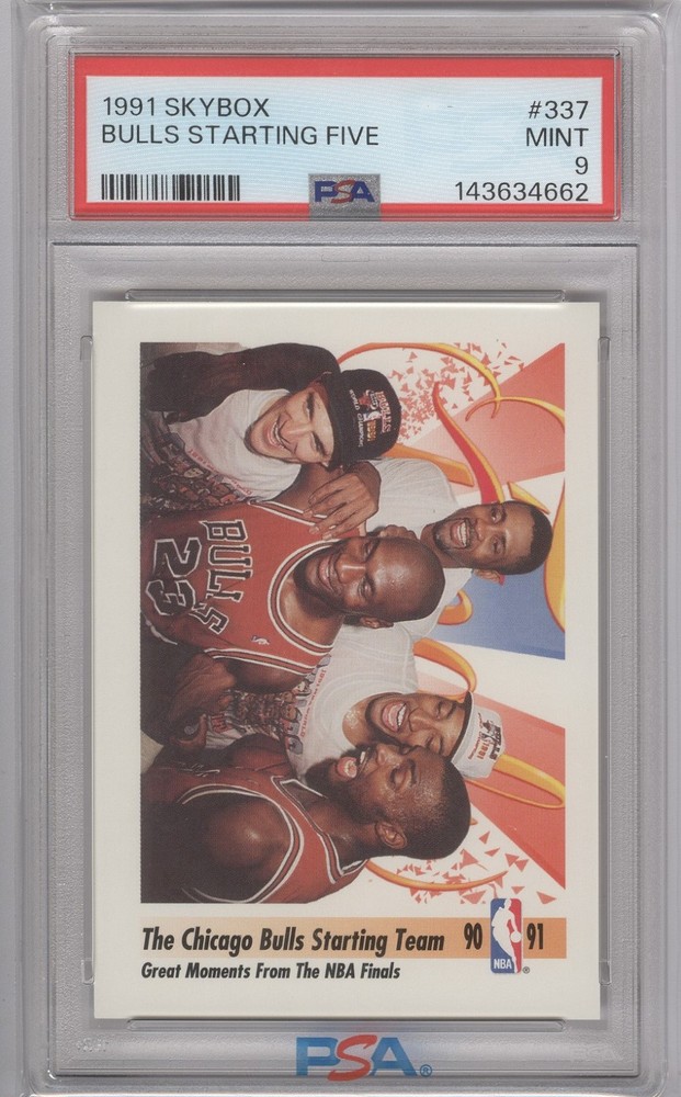 1991 Skybox Bulls Strting Five #337 Michael Jordan PSA 9 mint