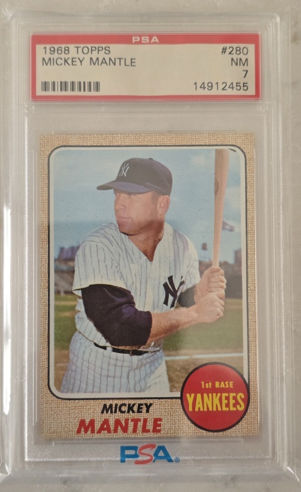 1968 Topps PSA 7 Mickey Mantle #280 HOF