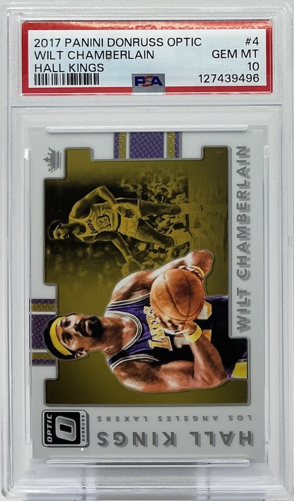 Wilt Chamberlain PSA 10- 2017 Panini Donruss Optic ‘Hall Kings’ - Kansas, Lakers