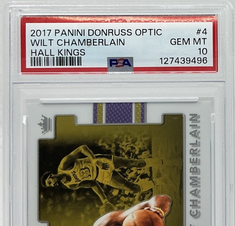 Wilt Chamberlain PSA 10- 2017 Panini Donruss Optic ‘Hall Kings’ - Kansas, Lakers view 2