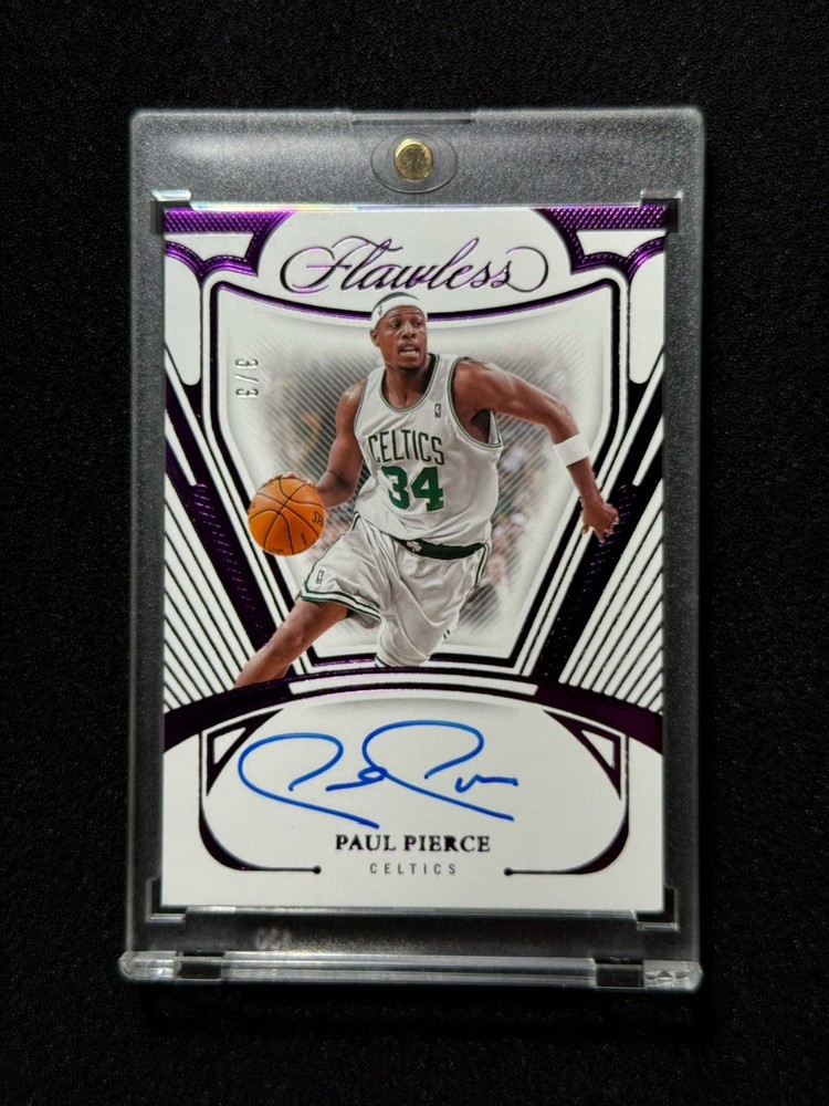 2023-24 Panini Flawless 3/3 Paul Pierce Amethyst Diamond Purple Auto Last 1/1