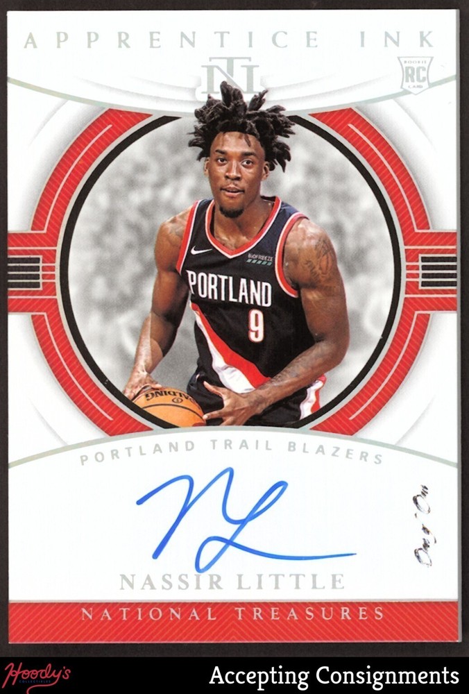 2019-20 National Treasures Apprentice Platinum Nassir Little 1/1 ROOKIE AUTO RC