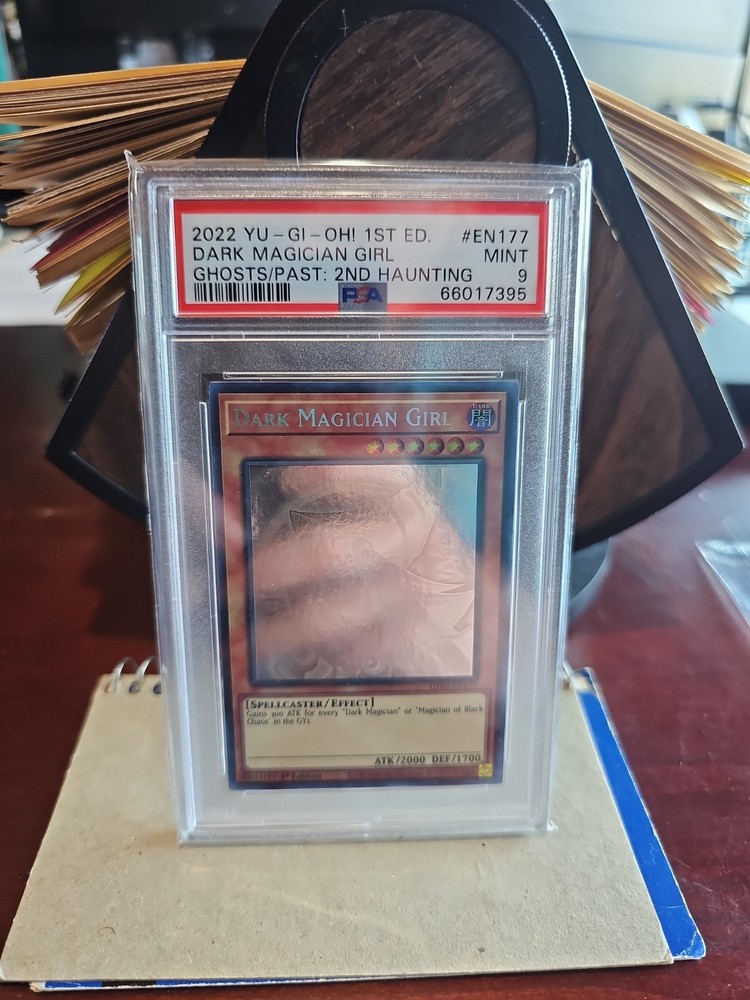 Dark Magician Girl Yugioh 2022 GFP2-EN177 Ghost Rare 1st Edition PSA 9