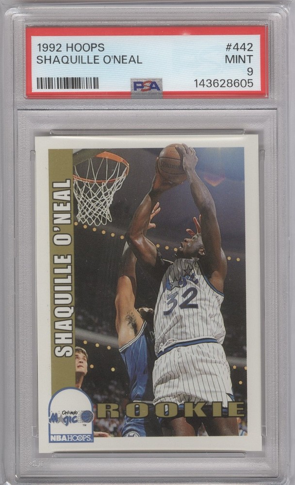 1992 Hoops Shaquille O'Neal #442 rookie PSA 9