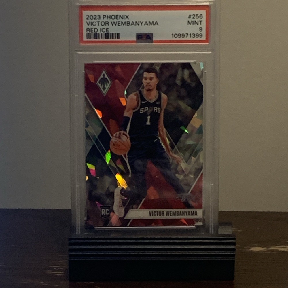 Victor Wembanyama Rookie 2023-24 Panini Phoenix Red Ice RC #256 Spurs Mint PSA 9