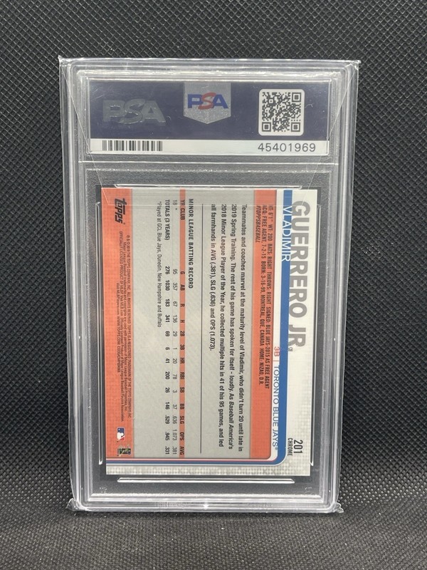 2019 Topps Chrome - Vladimir Guerrero Jr. #201 Negative Refractor (RC) PSA 10 view 2
