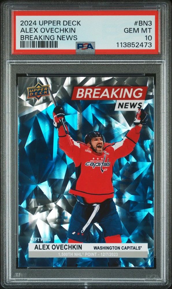 2024 Upper Deck Breaking News Alex Ovechkin #BN3 PSA 10