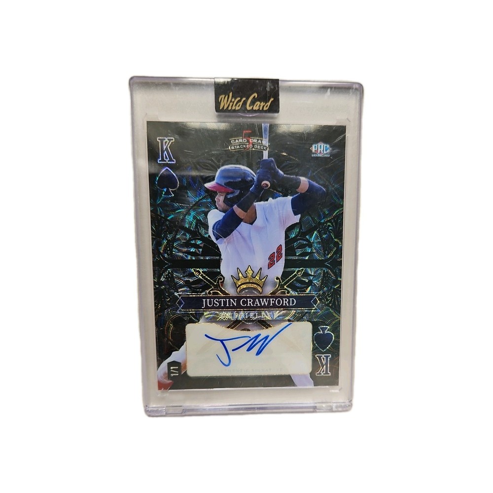 1/1 Justin Crawford Auto 2024 Wild Card 5 Card Stacked Deck