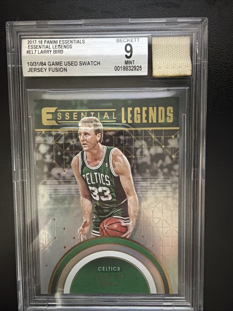2017-18 Jersey Fusion Panini Essentials - Larry Bird #EL-7.  Game Used Patch