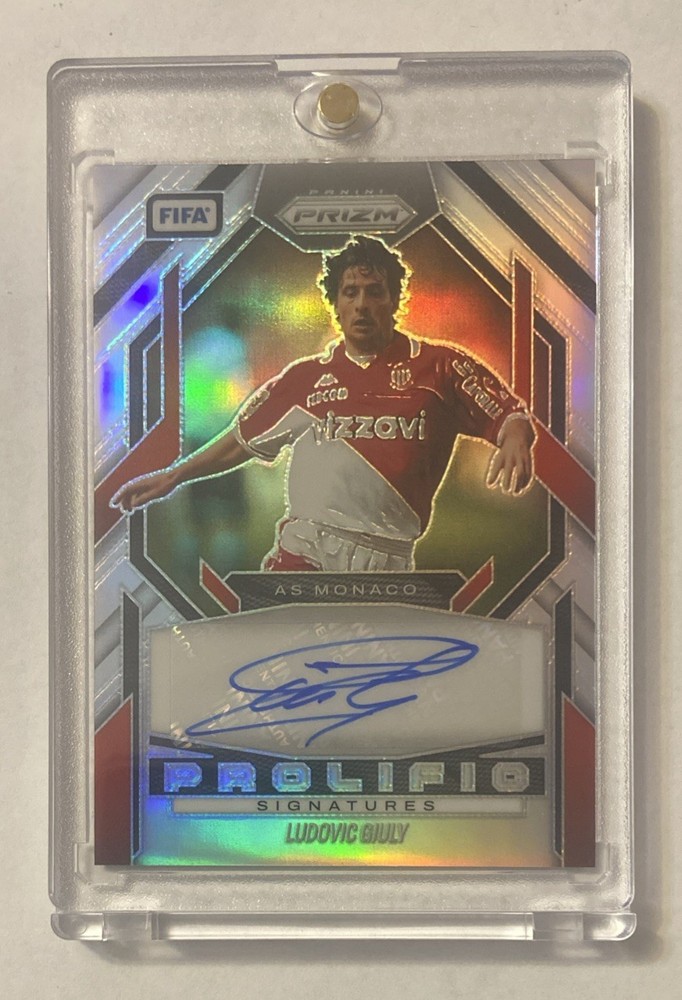 2025-26 Panini Prizm FIFA Ludovic Giuly Auto #d 46/49 Silver Prolific Signatures