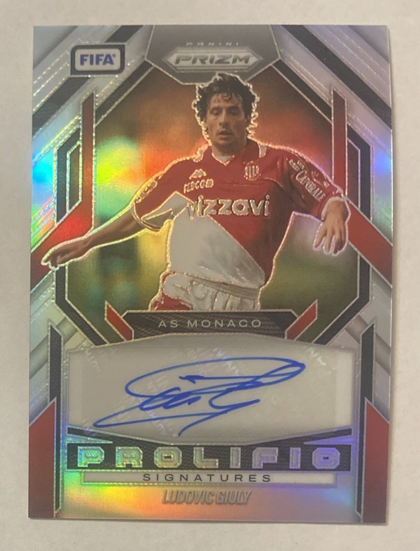 2025-26 Panini Prizm FIFA Ludovic Giuly Auto #d 46/49 Silver Prolific Signatures view 2
