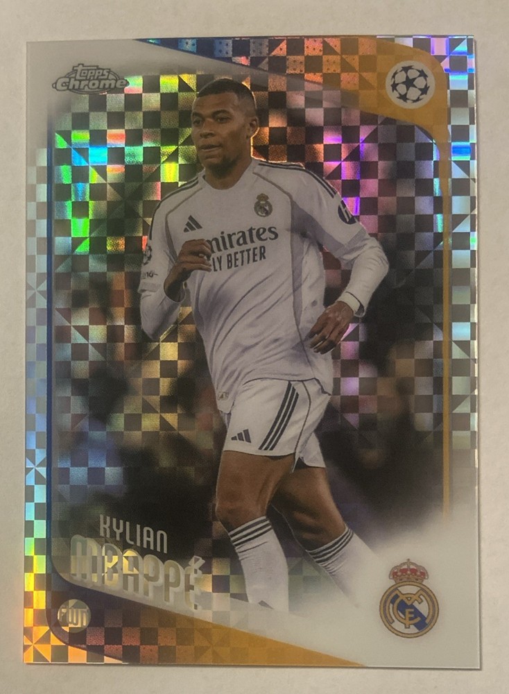 2025-26 Topps Chrome UCC Kylian Mbappe X-Fractor SP Insert Real Madrid