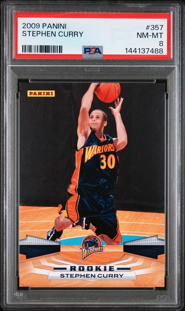 2009 Panini Stephen Curry #357 Rookie Card PSA 8 NM-MINT