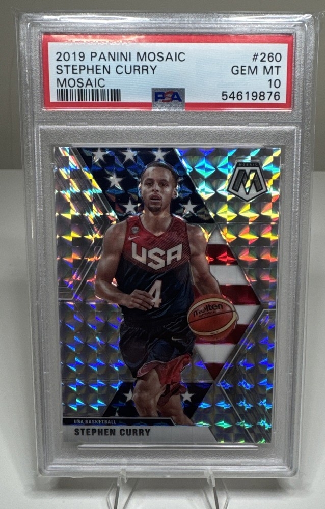 2019 Panini Mosaic Stephen Curry PSA 10 Gem Mint #260 USA Basketball 🇺🇸 🏀