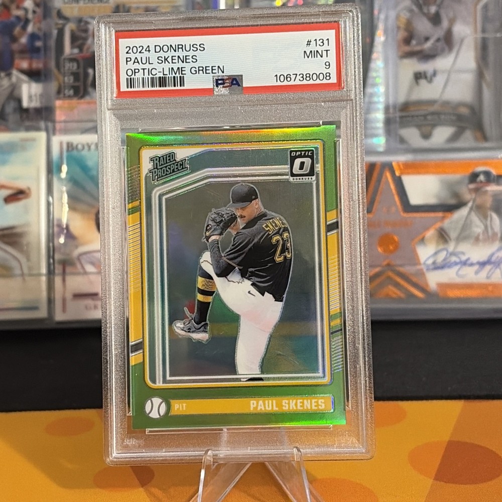2024 Donruss Optic Paul Skenes Rookie Lime Green Refractor /149 PSA 9 MINT