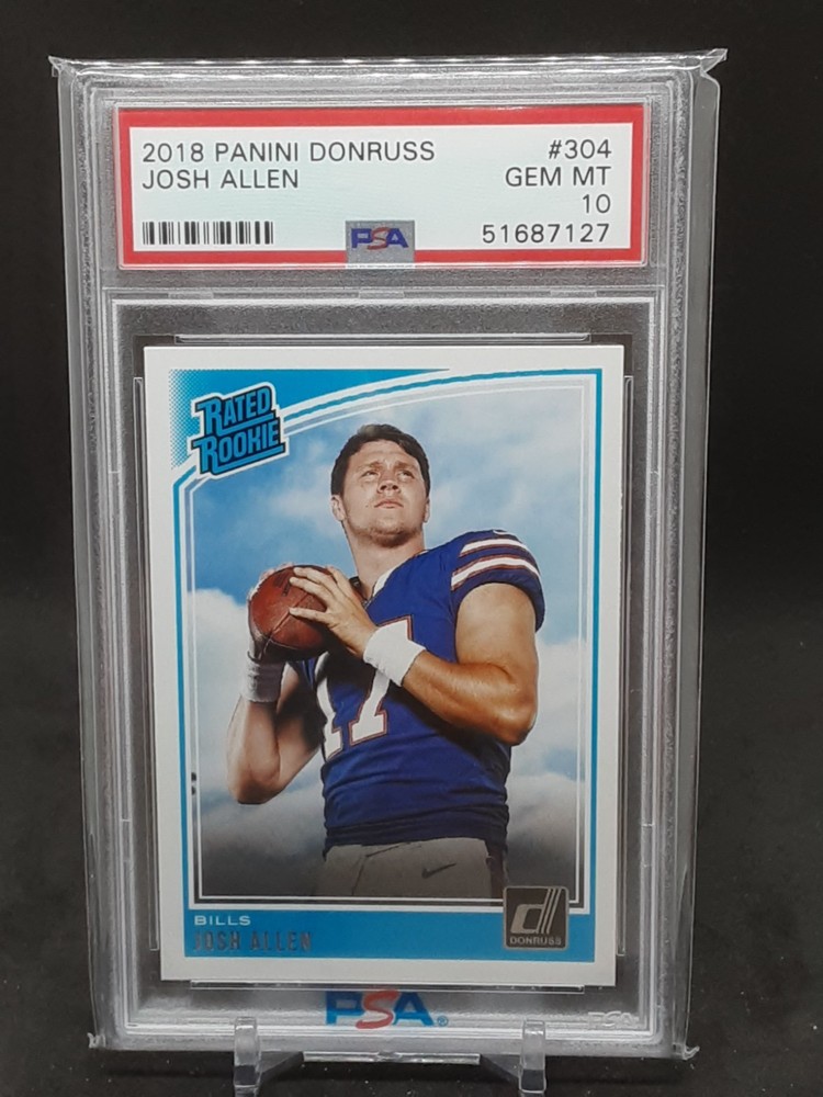 JOSH ALLEN 2018 DONRUSS ROOKIE PSA GM 10 BILLS QQ