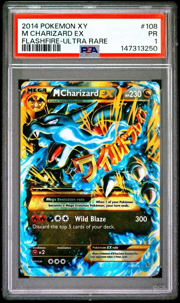 Pokemon M Charizard EX XY Flashfire Ultra Rare #108 PSA 1