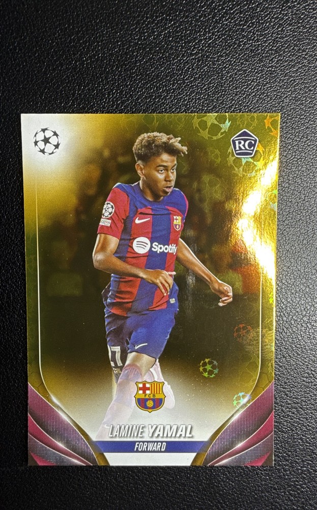 2023-24 Topps UEFA Club Competitions - Lamine Yamal #64 Gold Starball Foil (RC)