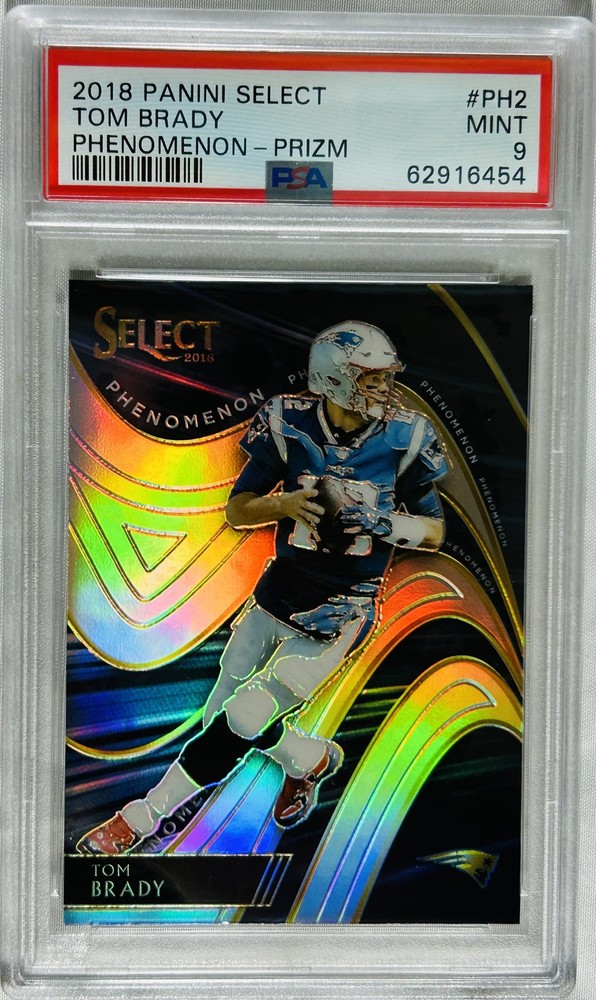 2018 Tom Brady Panini Select Phenomenon Silver Prizm #PH2 PSA 9 *E14