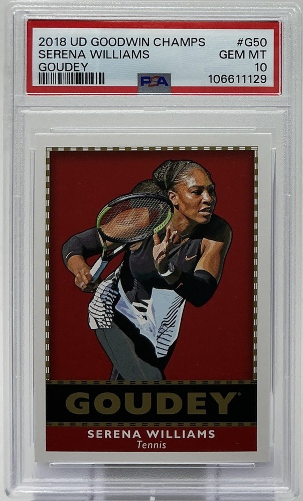 Serena Williams PSA 10 -2018 Upper Deck Goodwin Champions ‘Goudey Portrait’ GOAT